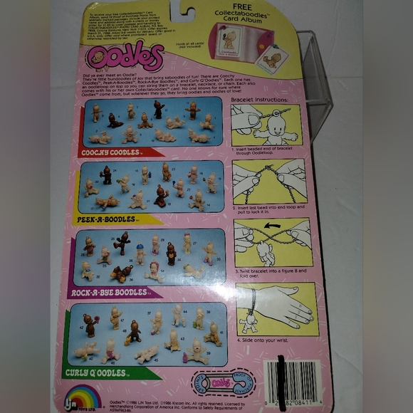 Vintage LJN Oodles Dolls 1 - 6 Coochy Coodles Figures w/Cards & Bracelet NIP - Picture 6 of 8